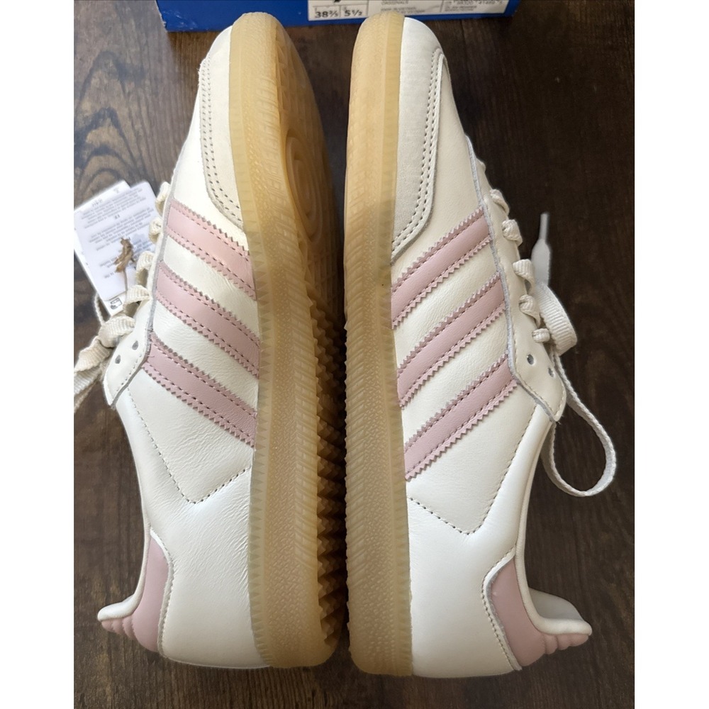 Adidas Samba OG W Women 7 Off White Sandy Pink New IH9059 Leather Sneakers - Picture 8 of 16